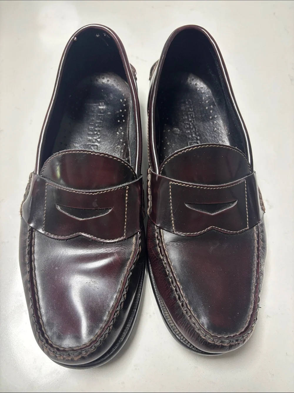 Sperry Men’s Burgundy Leather Penny Loafers
